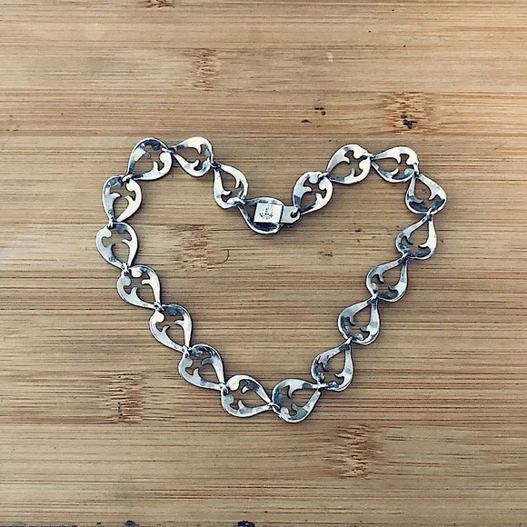 $248 Designer Sterling Estate Necklace 42 Grams Marked EAC 925 STERLING TAXCO - Picture 5 of 7